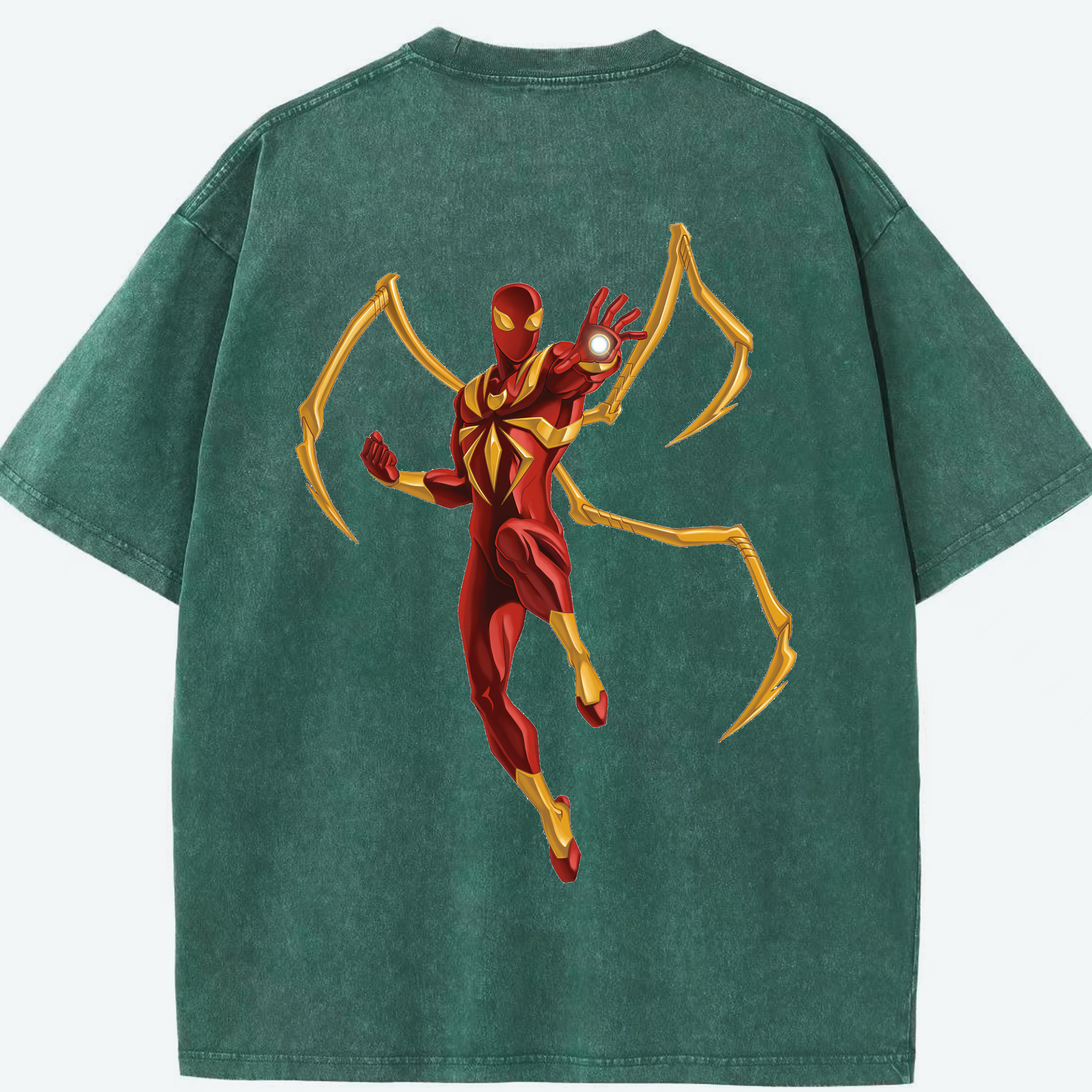 （画像用） Spider Man スパイダーマン 綿100% ヴィンテージ風 半袖Tシャツ（背面プリント）